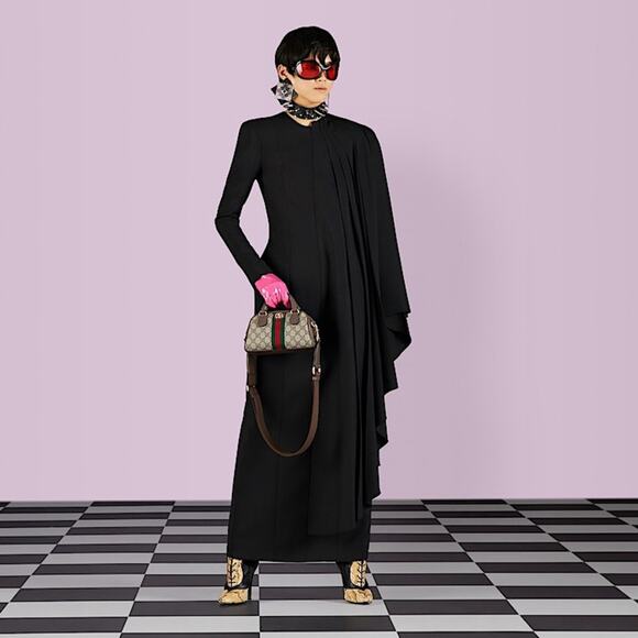 Gucci Ophidia GG Mini Top Handle Bag Dome Shape Crossbody Brown Gold New Rare - Picture 4 of 16